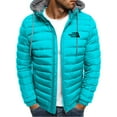 thumbnail image 7 of Aozrynl Men's Hooded Puffer Jackets Coats Winter Warm Zipper Casual Padded Outerwear Cotton Padded Jacket, 7 of 7