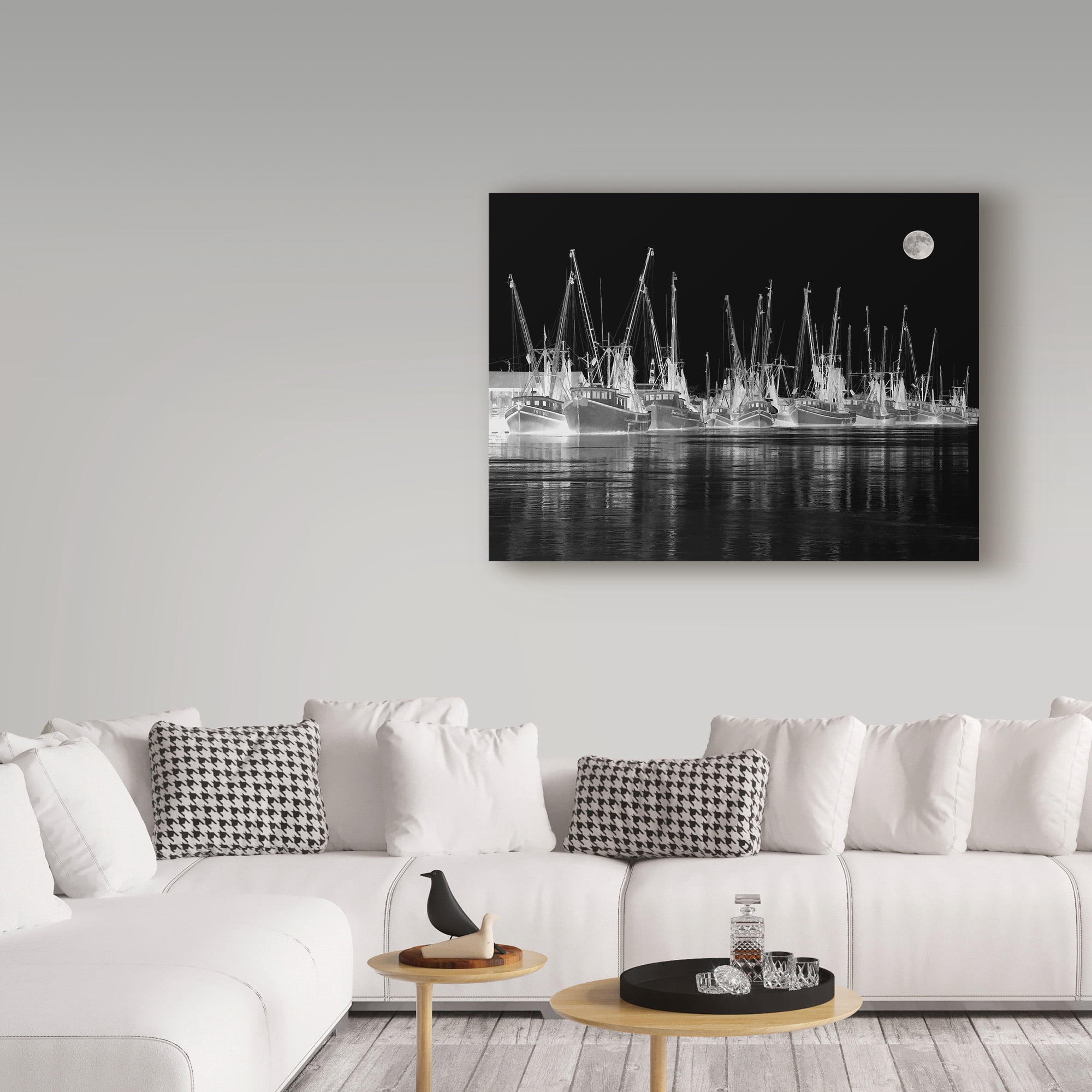 Trademark Fine Art 'Shrimp Boats Asleep' Canvas Art by J.D. Mcfarlan