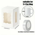 thumbnail image 3 of 12Pcs Mug Gifts Boxes with 1 Roll Ribbon, Transparent Gift Packaging Box for Wrapping 11-12oz Blanks Sublimation Mugs, Mugs Wine, 3 of 9