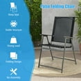 thumbnail image 4 of Gymax 2PCS Patio Portable Metal Folding Chairs Dining Chair Set Poolside Garden, 4 of 8