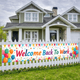 thumbnail image 6 of Colorful Design Welcome Back To Work Banner Decorative Balloons Festive Bunting Office Party Backdrop for Office Events Team Gatherings Employee Celebrations, 6 of 6