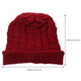 thumbnail image 2 of Stylish Women Winter Hat Simple Warmer Cold Protection Hat Creative Outdoor Knitted Hat for Lady Girls (Red), 2 of 7