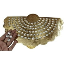 German silver golden stand with 108 silver flowers for housewarming pooja/ diwali pooja