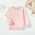 thumbnail image 2 of NZRVAWS 18 Months Baby Girls Long Sleeve T-shirts Solid Color 24 Months Girls Round Neckline T-shirts Tops Pink, 2 of 6