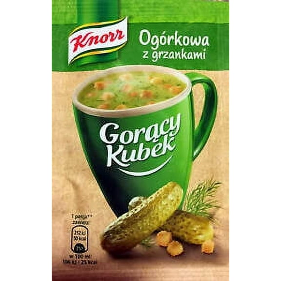 Knorr Goracy Kubek SOUP in a MUG: Dill PICKLE soup -Made in Poland-Pack of 5 -