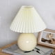 thumbnail image 2 of Lámpara de mesa LED plisada decorativa creativa vintage Lámpara de lectura que cuida la vista Cerámica Crema, 2 of 8