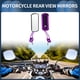 thumbnail image 2 of Espejos retrovisores de motocicleta Unique Bargains, espejos laterales de extremo de barra, montaje de aleación de aluminio y plástico púrpura ajustable M8/M10 de forma cuadrada, 2 of 7
