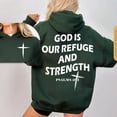thumbnail image 4 of God Is Our Refuge and Strength Hoodie – Psalm 46:1 Bible Verse 2-Sided Christian Hoodie – Faith Graphic Pullover for Men & Women – Religious Gift, 4 of 6