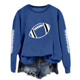 thumbnail image 5 of Football Sweatshirts for Women Game Day Love Heart Football Print Long Sleeve Blouses Y2k Trendy Casual Loose Pullover Tops, 5 of 5