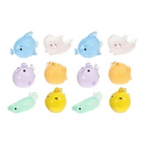 Hemobllo 12pcs Mini Resin Ocean Animals Cute Marine Creature Ornaments Glow In The Dark Aquarium Fish Tank Decorations