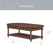 My Texas House Oval Coffee Table, Warm Brown