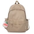 thumbnail image 1 of Solid color nylon student backpack simple fresh men's and women's backpack, 1 of 6