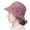 Red, variant on Women Summer Sun Hat for Elderly Mom Breathable Cotton Fabric Bow‑Decorated Bucket Hat Lightweight Outdoor UV‑Protection Fisherman Cap for Senior Ladies