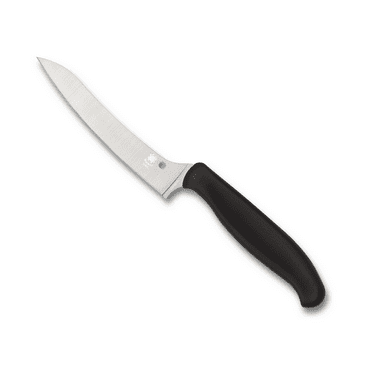 Spyderco Z-Cut Knife Kitchen Cutlery Black Polypropylene PlainEdge BD1N Stainless Knives