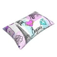 thumbnail image 3 of Binfone Eiffel Tower And Hearts Standard Size Pillowcase, Long Staple Pure Cotton Envelope Closure Pillow Cover,16"X24", 3 of 9