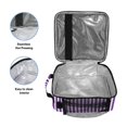 thumbnail image 3 of Haosy Modena Purple and White Striped Reusable Lunch Box Men/Women Insulated Lunch Bag for School Picnic Travel, 3 of 6