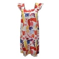 thumbnail image 6 of Women Dresses Leisure Dresses Printed Loose Sling Sleeveless Printed Sexy Fashion Dresses Multicolor Trendy Skirt Size L, 6 of 7