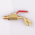 thumbnail image 5 of 3 piezas de aire acondicionado refrigerante en ángulo válvula de bola compacta adaptador de tanque de refrigerante adaptador de bomba de vacío, 5 of 5