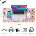thumbnail image 5 of Long Mouse Pads for Desk,Pink Hued Cute Halloween Ghosts Pattern Desk Mats on Top Of Desks, Desk Mouse Pad Extra Large with 3mm Non-Slip Base and Stitched Edge for Gaming,Office,Work,Home 35.4x15.7in, 5 of 5