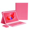 thumbnail image 1 of Funda con teclado y mouse para iPad 11" y 10,9" Bluetooth rosa de kaitesi, 1 of 7