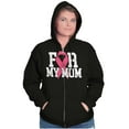 thumbnail image 4 of Breast Cancer BCA Pink Ribbon for Mom Zip Up Hoodie Men's Women's Brisco Brands S, 4 of 6