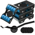 thumbnail image 1 of Ensemble de 4 Pcs Chariot Élévateur de Meubles Robuste avec Barre de Roue pour Buanderie Réfrigérée Dispositif de Déplacement de Meubles Barre de Roue Déplaceur, 1 of 5