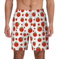 thumbnail image 2 of Goofa Hand Drawn Tomatoes Printed Men's Swim Trunks Board Shorts Quick Dry Mens Swimming Trunks with Compression Liner,Breathable Fit Hawaii Beach Shorts-Small, 2 of 9