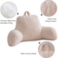 NTBED White Sherpa Reading Pillow Bed Wedge Large Bedrest Backrest