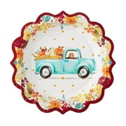 The Pioneer Woman Vintage Truck Disposable Dessert Plates, 8", 12 Count