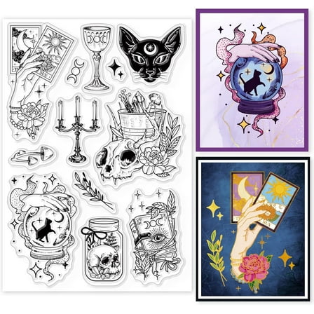 Magical Clear Stamps for DIY Scrapbooking Journals Decorative Cards Making Magic Cat Silicone Stamp Seals for s Day diy