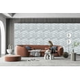 thumbnail image 3 of Dundee Deco 3D Wall Panels - Modern Wave Board Paintable White PVC Wall Paneling for Interior Wall Decor, Pack of 5, Covers 13.5 sq. ft, 3 of 5