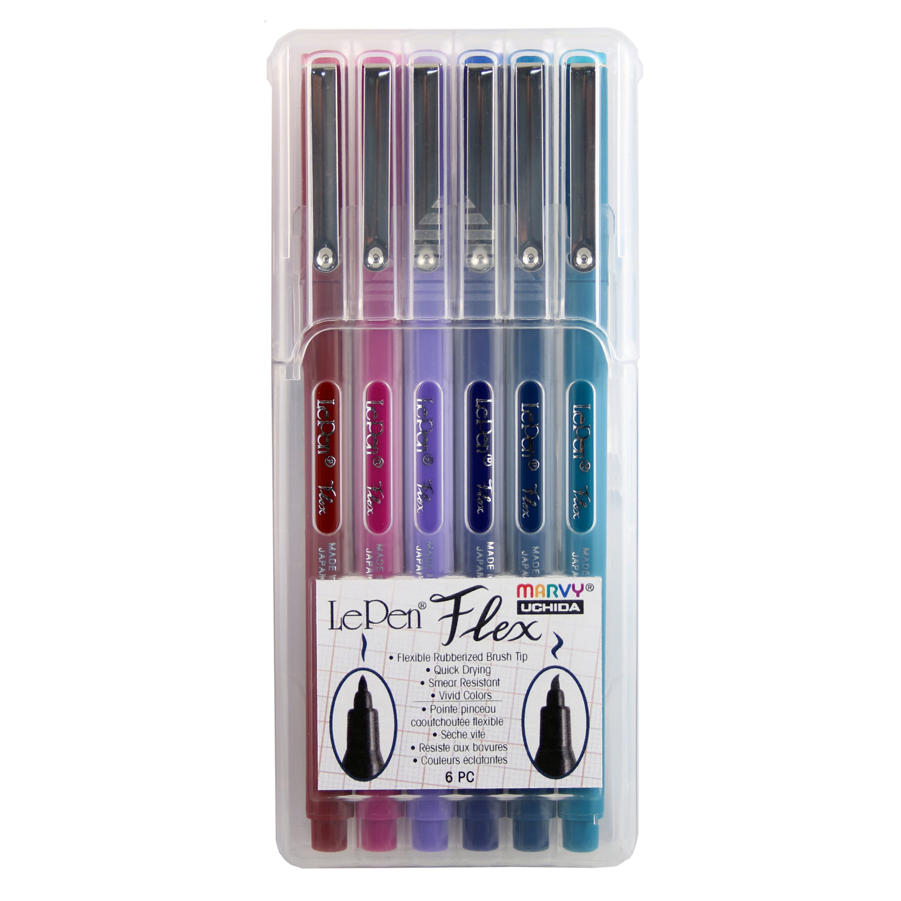 Uchida LePen Flex Set, 6-Colors, Jewel