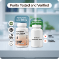 thumbnail image 6 of Hyaluronic Acid Supplements 250mg with Vitamin C 50mg Skin Hydration Joint Health 120 Vegan Capsules, 6 of 10