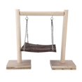 thumbnail image 3 of Pet Wooden Swing, Hamster Swing Enlarged Base Safe With Hanging Chain For Hamster For Golden Bear For Small Animal, 3 of 8