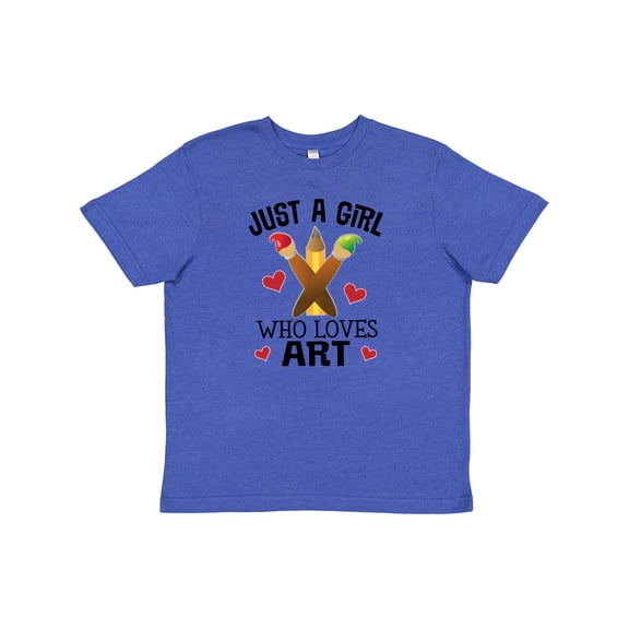 Inktastic Artist Just a Girl Who Loves Art Youth T-Shirt