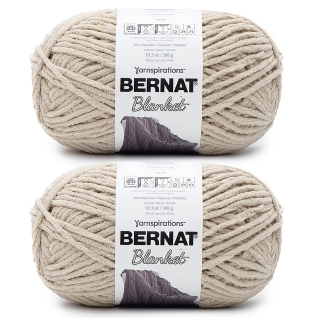 Manta acrílica supervoluminosa de Yarn Bernat, 300 g/300 m, paquete de 2