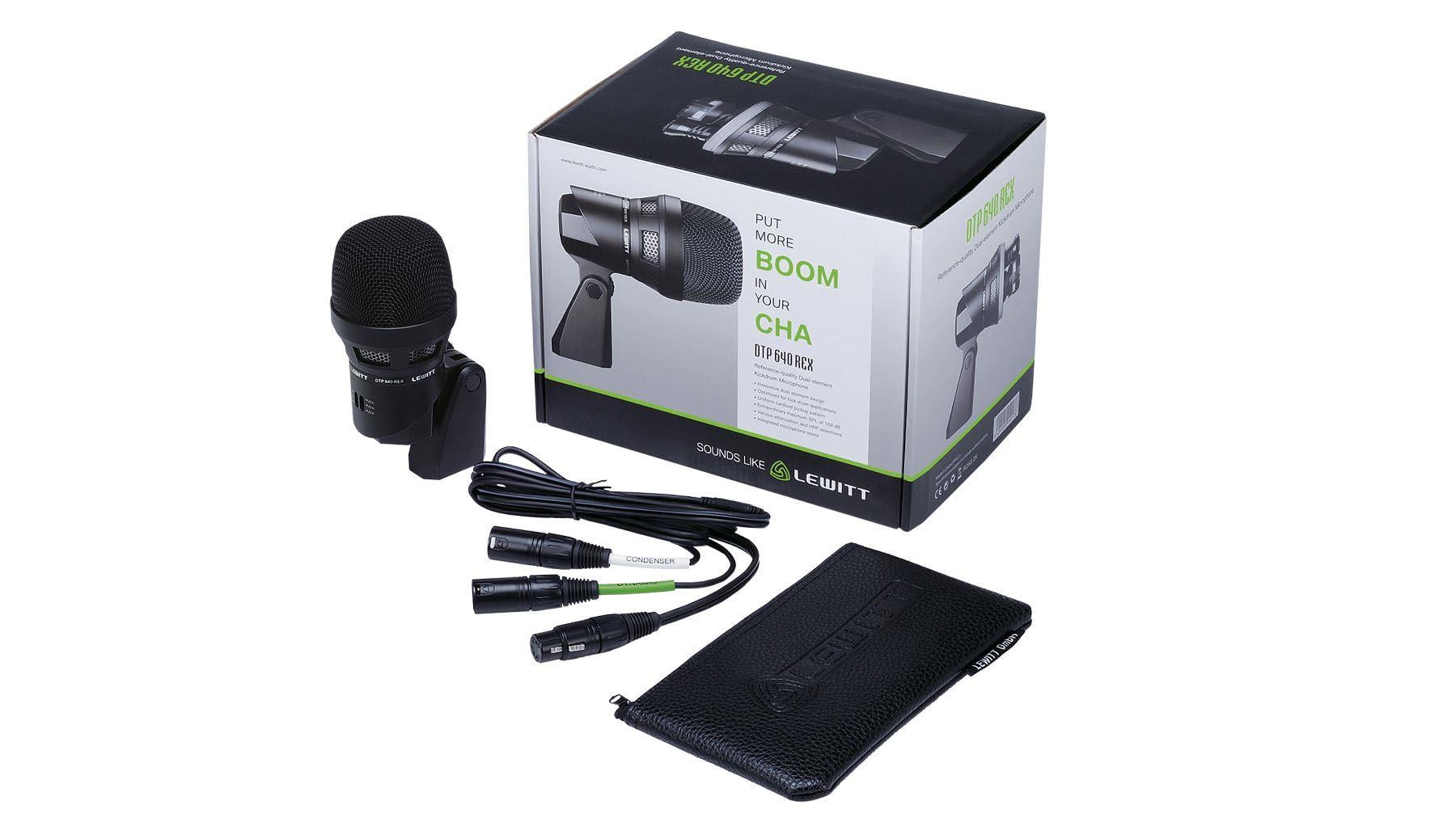 Lewitt DTP-640-REX Microphone Bundle with 20-foot XLR Cable & Stand