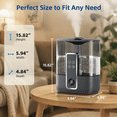 thumbnail image 5 of 5L Smart Cool Mist Humidifier Top-Fill Humidifiers 50H Long Runtime Tuya App Control for Bedroom Home Office,Black, 5 of 5