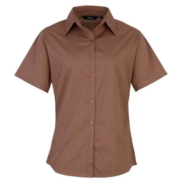 Premier Short Sleeve Poplin Blouse / Plain Work Shirt