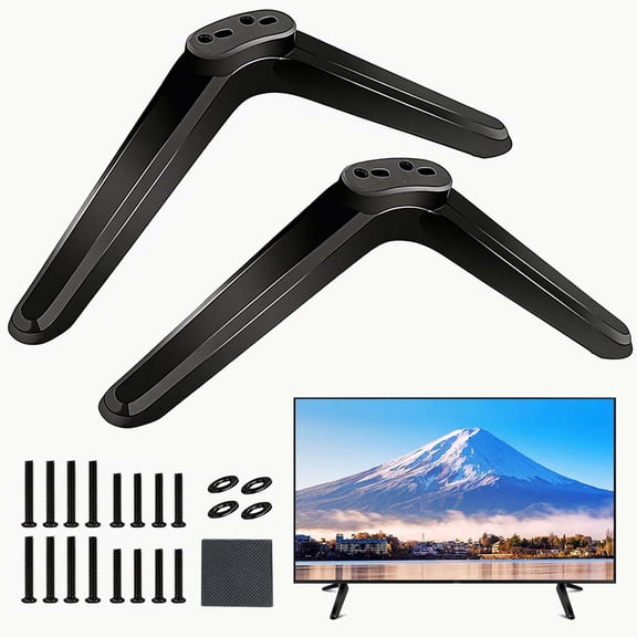 Emlimny TV Legs for TCL Roku TV Stand Legs,TV Base Stand for TCL Smart TV, Compatible with M4 Screws Universal Legs for 32 40 49 50 55 Inch