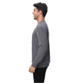 thumbnail image 4 of Zfeel Men's Crewneck Sweatshirt, Long Sleeve Cotton and Poly Blend Pullover Fleece, Iron Grey, 4XL, 4 of 5