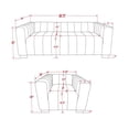 thumbnail image 4 of RNfurnishings 3-PC LivingRoom Furniture Velvet fabric Sofa+2-Armchairs Set-Beige, 4 of 10