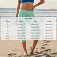thumbnail image 3 of PWPSG Womens Jogger Capri Pants, High Waist Straight Leg Tailoring, Soft Terry Material with Comfort Fit for Sporty Casual Activity Green S, 3 of 6