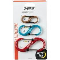 Nite Ize 3-Pack S-Biner SlideLock Combo Aluminum Carabiner - Assorted