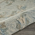 thumbnail image 4 of LR Home Wade 7'3" x 7'3" Cream/Blue Floral Wool Indoor Area Rug, 4 of 7
