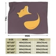 thumbnail image 3 of DouZhe Ultra-Soft Micro Fleece Lightweight Flannel Bed Blanket, Animal Fox Logo Print Cozy Warm Throw Blankets, 60"x50", 3 of 7