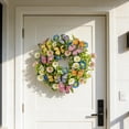 thumbnail image 5 of AYktou Summer Spring Wreaths for Front Door, 13.8 Inch Artificial Flowers Simulated Daisy Butterflies Cluster, Bright and Colorful Door Wreaths Faux Flower Rings Wall Hanging Decor for Porch Garden, 5 of 6