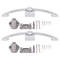 thumbnail image 2 of Push Button Latch, 2 Set Zinc Alloy Keyless RV Cabinet Push Button Lock With Handle, RV Cabinet Door Catch Keyless Cupboard Lock For , , Motorhome, Boat, Yacht, 2 of 8
