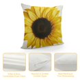 thumbnail image 4 of SHANXI  Decorative Throw Pillow Cover Polyester White Leaf Sunflower White Photography Beautiful Beauty Nature Color Common Cushion Two Sides Pillow Case Square Print for Home 20x20in, 4 of 5