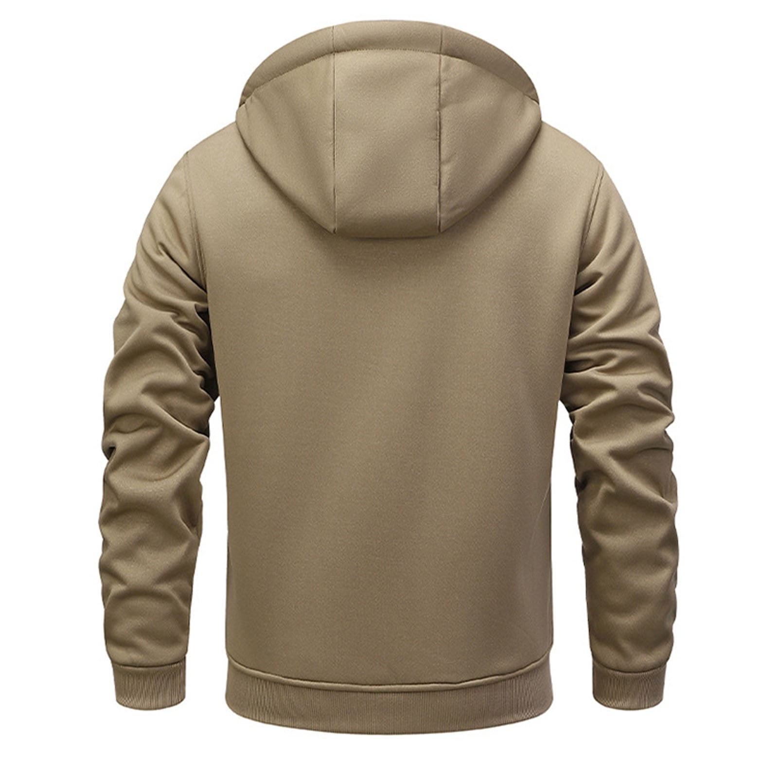 Xzbqbs Men's Sherpa Hooded Jacket Fleece Lined Zip Up Warm Hoodies Sweatshirt Full Zip Up Sweat Hooded Coat Winter Jacket for Men